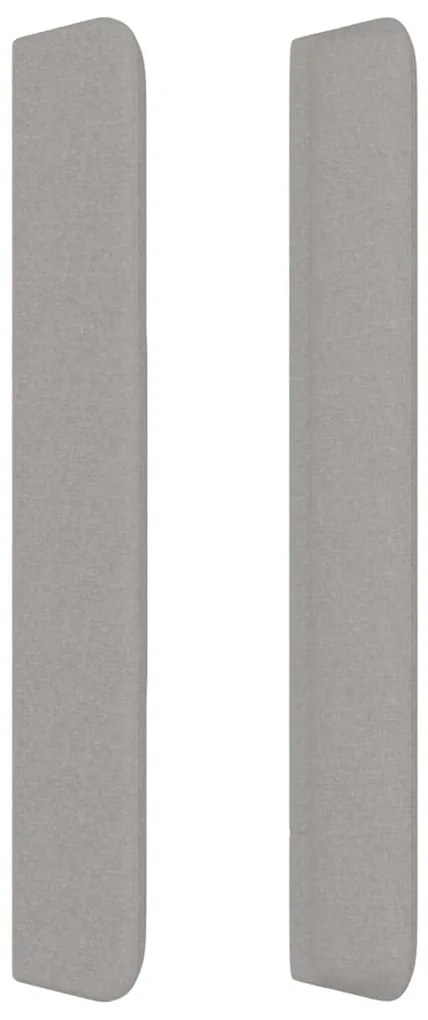 vidaXL Κεφαλάρι με Πτερύγια Ανοιχτό Γκρι 83x16x118/128 εκ. Υφασμάτινο
