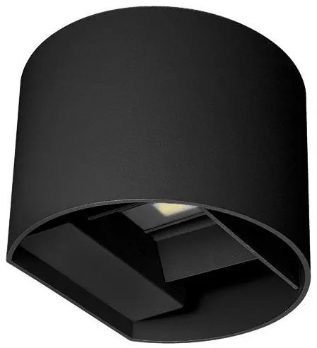 Απλίκα Φωτιστικό Τοίχου LED 10W 3CCT IP54 Glass Diffuser Arte Illumina Pro Eurolamp 145-20252 Μαύρο