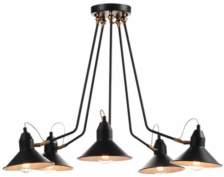 Φωτιστικό Οροφής Πολύφωτο Aca Ivy KS19915PB Black Matt