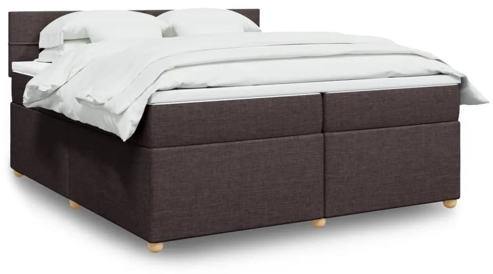 ΚΡΕΒΑΤΙ BOXSPRING ΜΕ ΣΤΡΩΜΑ ΣΚΟΥΡΟ ΚΑΦΕ 200X200 ΕΚ. ΥΦΑΣΜΑΤΙΝΟ 3286790