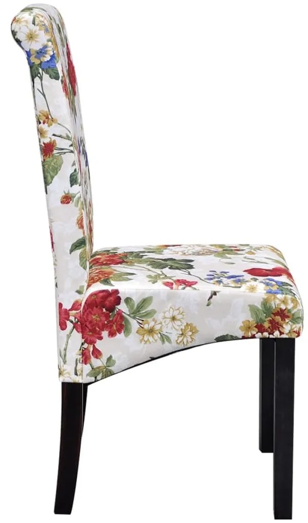 vidaXL Καρέκλες Τραπεζαρίας 6 τεμ. Πολύχρωμες Υφασμάτινες