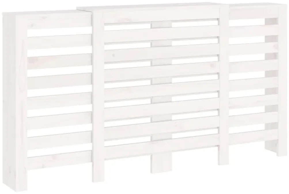 vidaXL Κάλυμμα Καλοριφέρ Λευκό 210x21x85 εκ. από Μασίφ Ξύλο Πεύκου