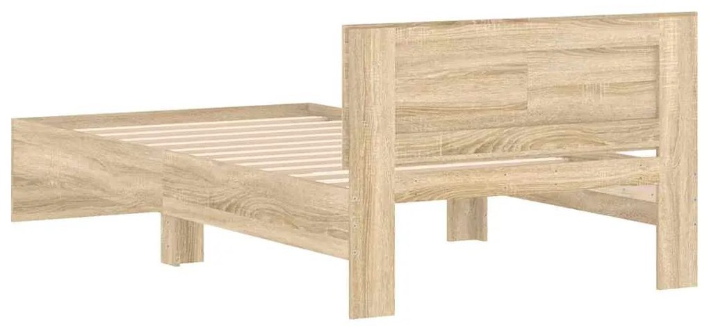 vidaXL Πλαίσιο Κρεβατιού με Κεφαλάρι Sonoma Δρυς 100x200εκ. Επεξ. Ξύλο