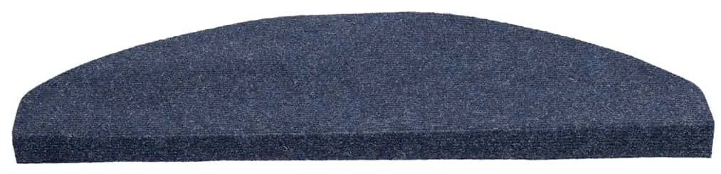 vidaXL Πατάκια Σκάλας Αυτοκόλλητα 15 τεμ. Μπλε 65x22,5x3,5 εκ.