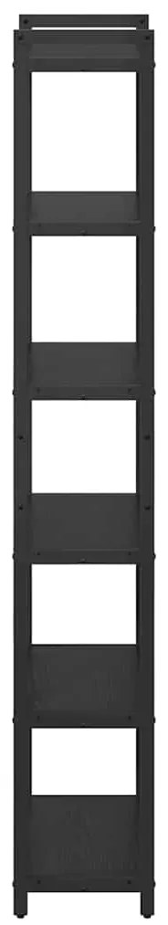 vidaXL Βιβλιοθήκη Μαύρη δρυς 40 x 30 x 188 εκ Επεξεργασμένο ξύλο