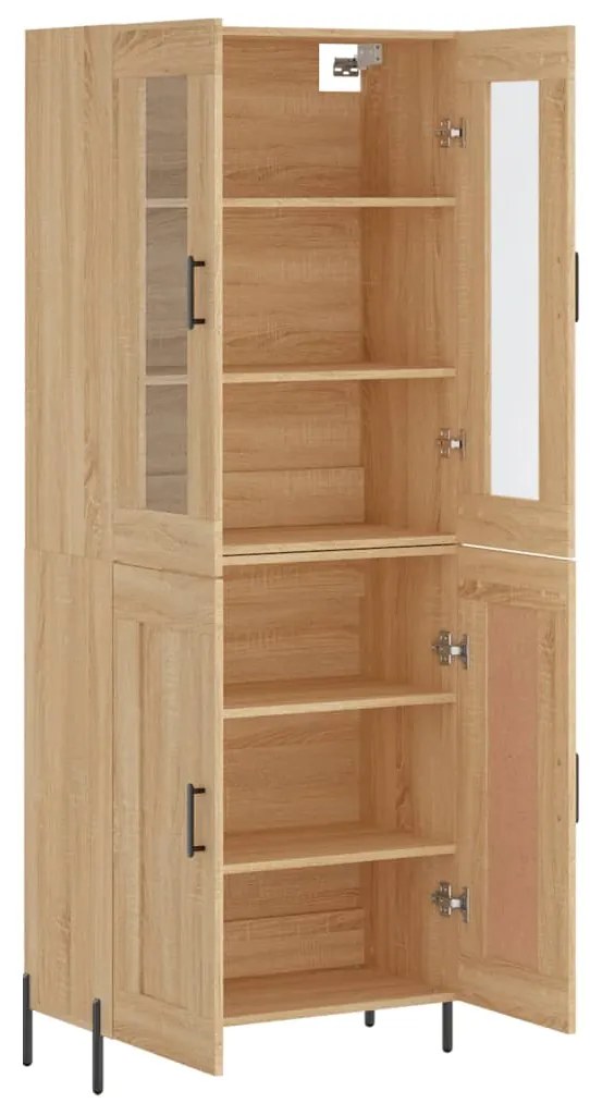 vidaXL Ντουλάπι Sonoma δρυς 69,5 x 34 x 180 εκ. από Επεξεργασμένο Ξύλο
