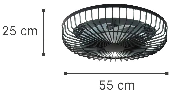 it-Lighting Waterton 36W 3CCT LED Fan Light in Black Color (101000620)