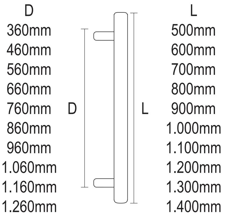 Λαβή Εξώθυρας Vio DP 04.29 ΜΑΥΡΟ ΜΑΤ - 04.29/360.Κ4