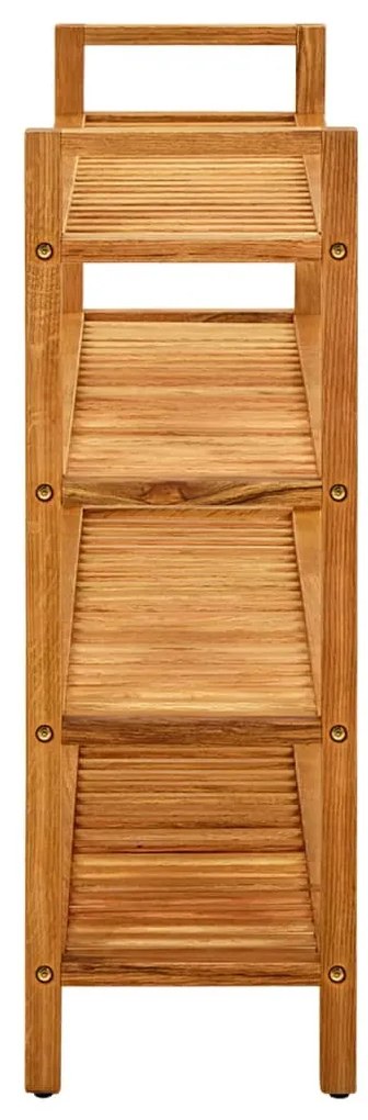 vidaXL Παπουτσοθήκη με 4 Ράφια 100 x 27 x 80 εκ. από Μασίφ Ξύλο Δρυός