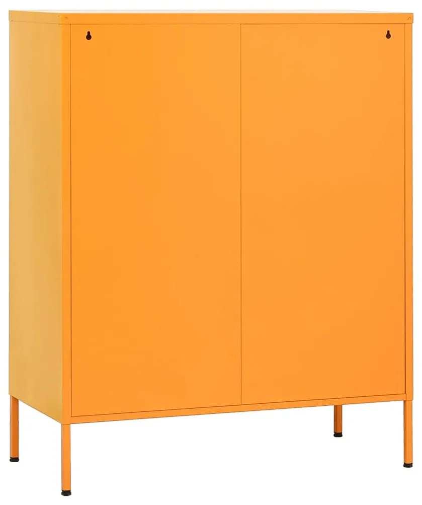 vidaXL Ντουλάπι Αποθήκευσης Μουσταρδί 80 x 35 x 101,5 εκ. Ατσάλινο