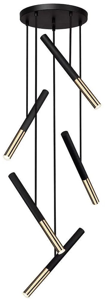 Φωτιστικό Οροφής Ballet 4265300 43x141cm Led 2250Lm 26W 3000K Black-Gold Viokef Steel