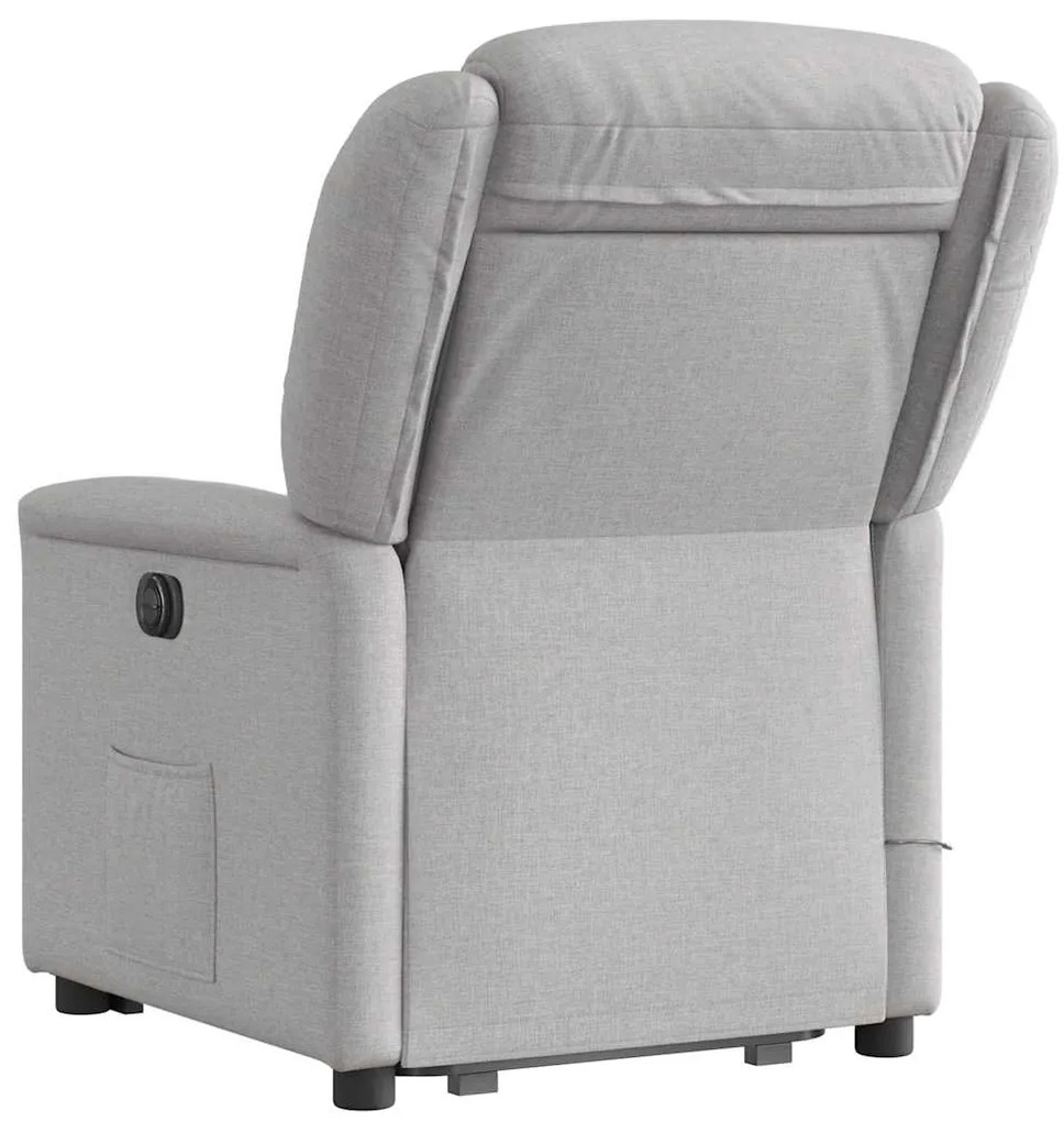 vidaXL Μόνιμη πολυθρόνα μασάζ καρέκλα ανάκλισης σύννεφο γκρι ύφασμα