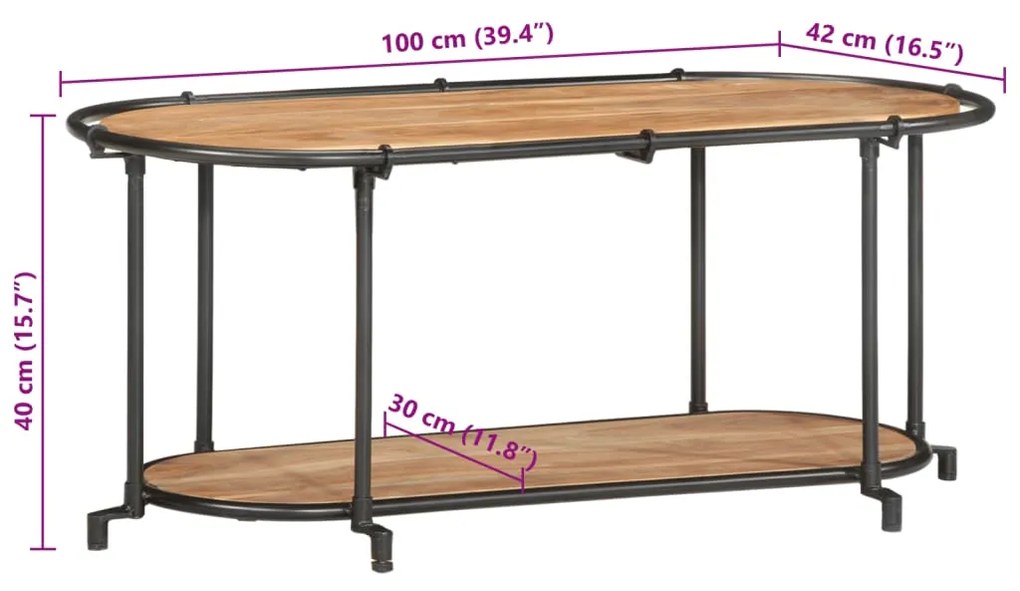 ΈΠΙΠΛΟ ΤΗΛΕΟΡΑΣΗΣ 100X42X40 ΕΚ. ΑΠΟ ΜΑΣΙΦ ΞΥΛΟ ΑΚΑΚΙΑΣ 4013489