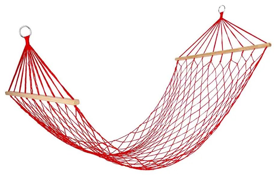 Muhler 1008640 Αιώρα Δικτυωτή Rope Hammock Κόκκινη 200x80cm