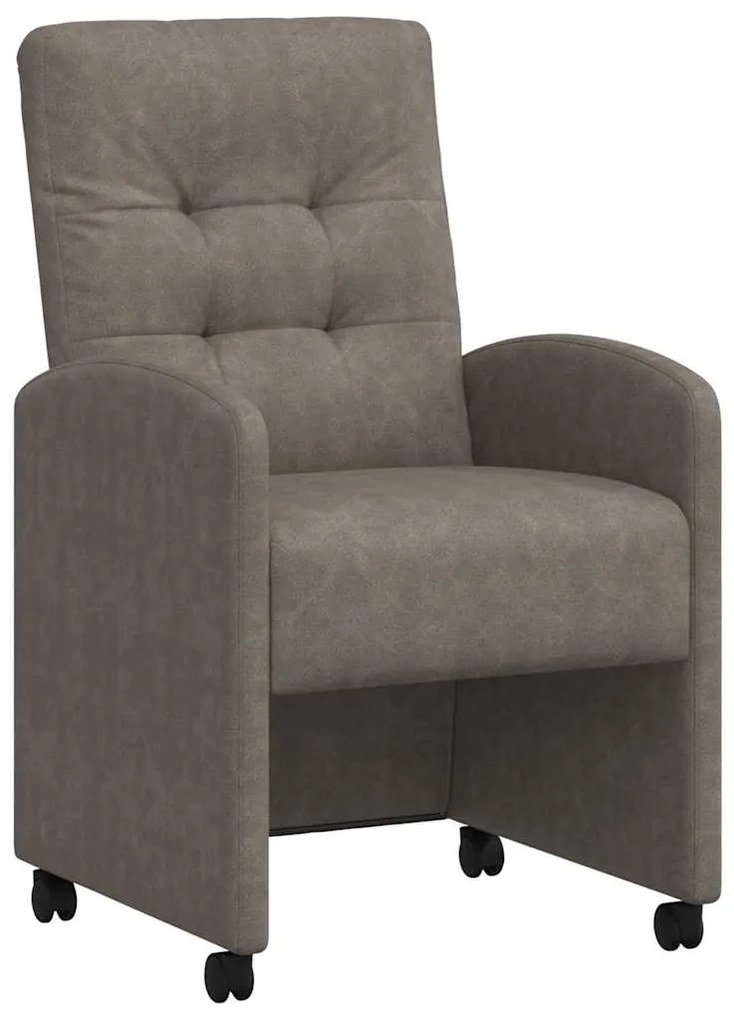 vidaXL Καρέκλες Φαγητού με Ρόδες με τροχούς 2 pcs Γκρι 58 x 67 x 97 εκ