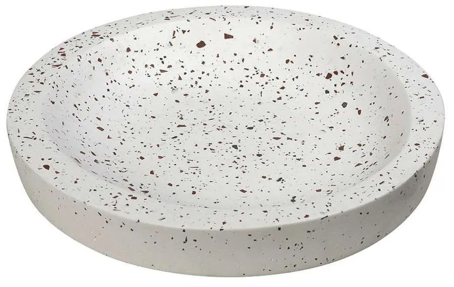 Διακοσμητικό Μπωλ Στρογγυλό TZL115 36x36x5cm White Espiel Cement