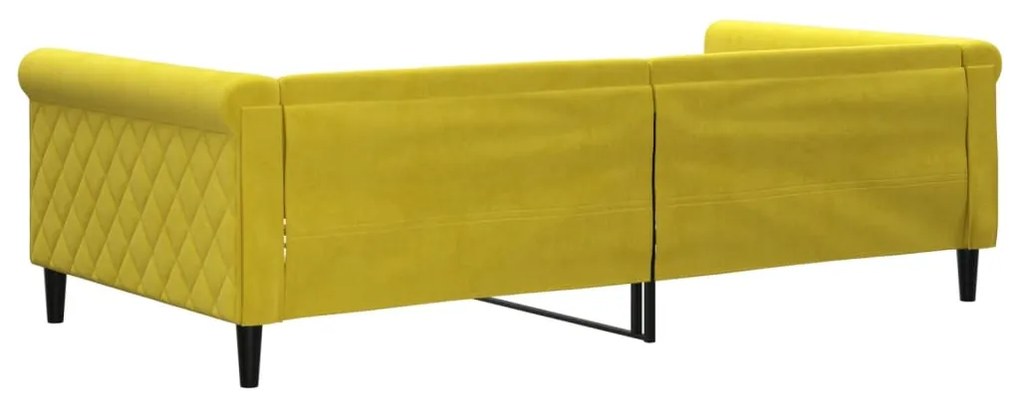 vidaXL Καναπές Κρεβάτι Κίτρινος 100 x 200 εκ. Βελούδινος