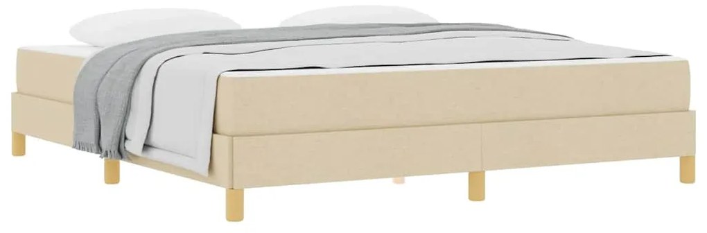 vidaXL Κρεβάτι με ελατήρια Κρέμα, Καφέ 180 x 200 cm