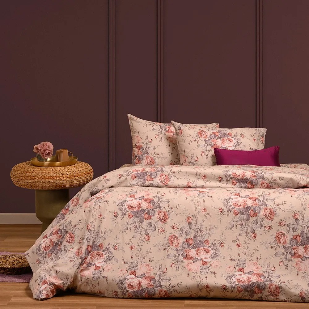 Σετ Σεντόνια Φανελένια Υπέρδιπλα 235x260εκ. Peonia Rose Winter Line Mini Melinen 20003946