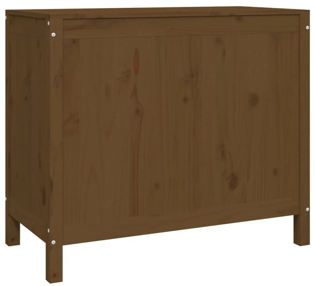vidaXL Καλάθι Ρούχων Καφέ μελί 88,5x44x76 εκ από Μασίφ Ξύλο Πεύκου