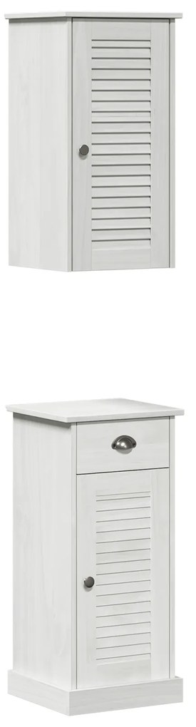 vidaXL Σετ Επίπλων Μπάνιου 2 pcs Καφέ και Λευκό 37 x 34 x 80 εκ