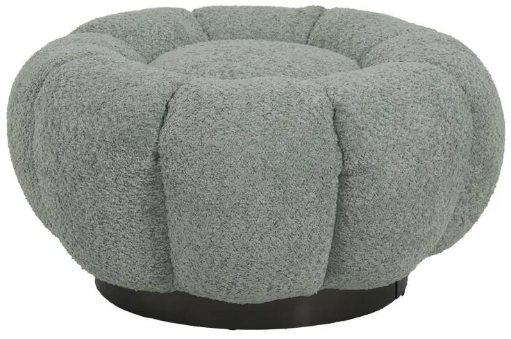 Πολυθρόνα περιστρεφόμενη με σκαμπό Nester μπουκλέ ύφασμα σε φυστικί απόχρωση 98x97x69εκ 98x97x69 εκ.