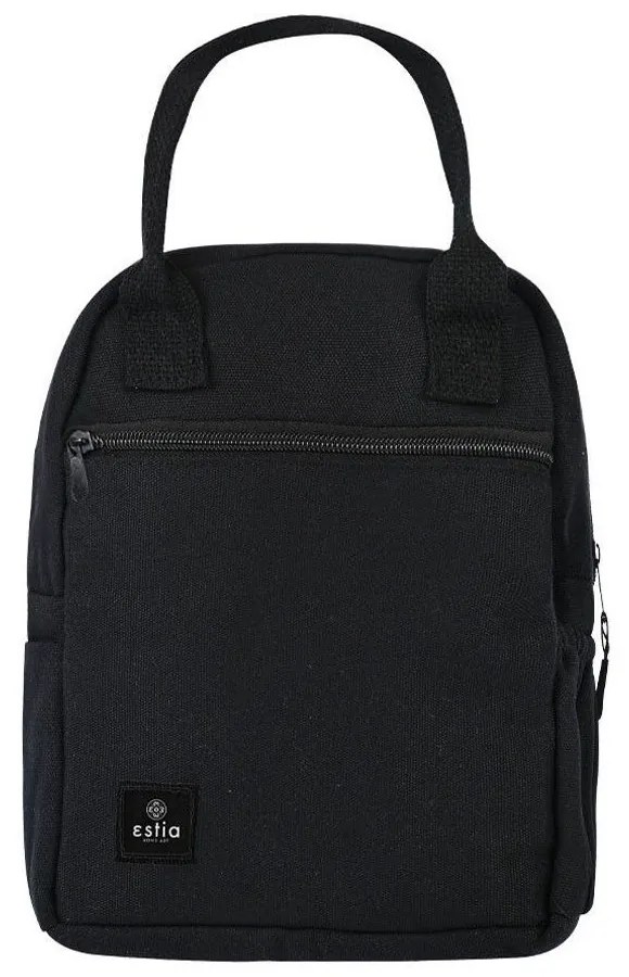 Τσάντα Φαγητού Ισοθερμική 01-16982 20x12x26cm 7lt Black Estia 100% Cotton