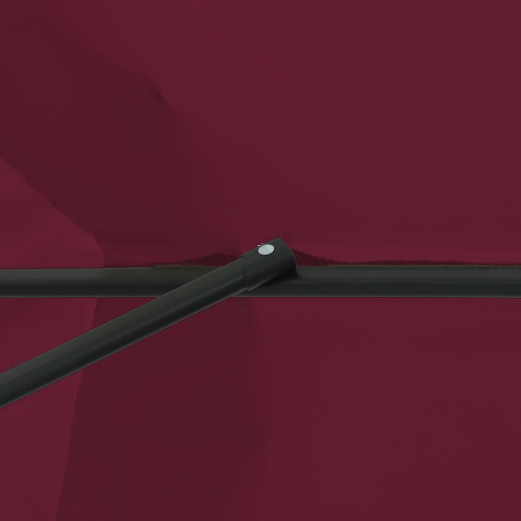 vidaXL Ομπρέλα Κήπου ø395x245 cm Μπορντό