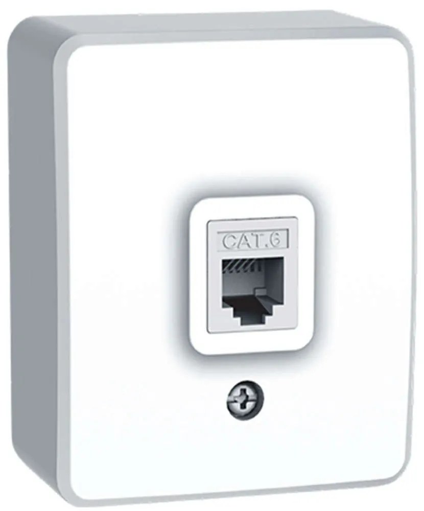 Πρίζα Δικτύου Εξωτερική Murata 1000223201 1xRJ45 CAT6 UTP White Aca