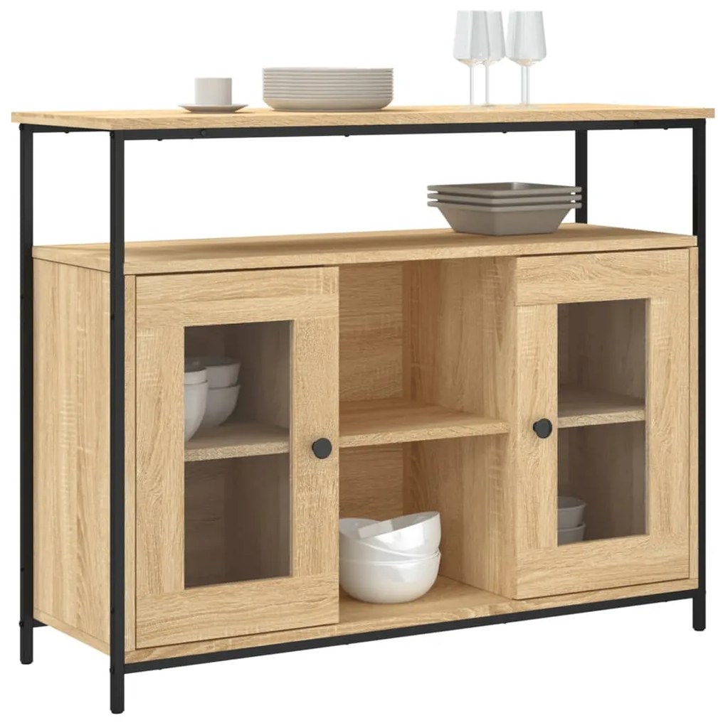 vidaXL Ντουλάπι Sonoma δρυς 100x35x80 εκ. Επεξεργασμένο Ξύλο
