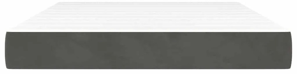 vidaXL Στρώμα με Pocket Springs Σκούρο Γκρι 120x210x20 εκ. Βελούδινο