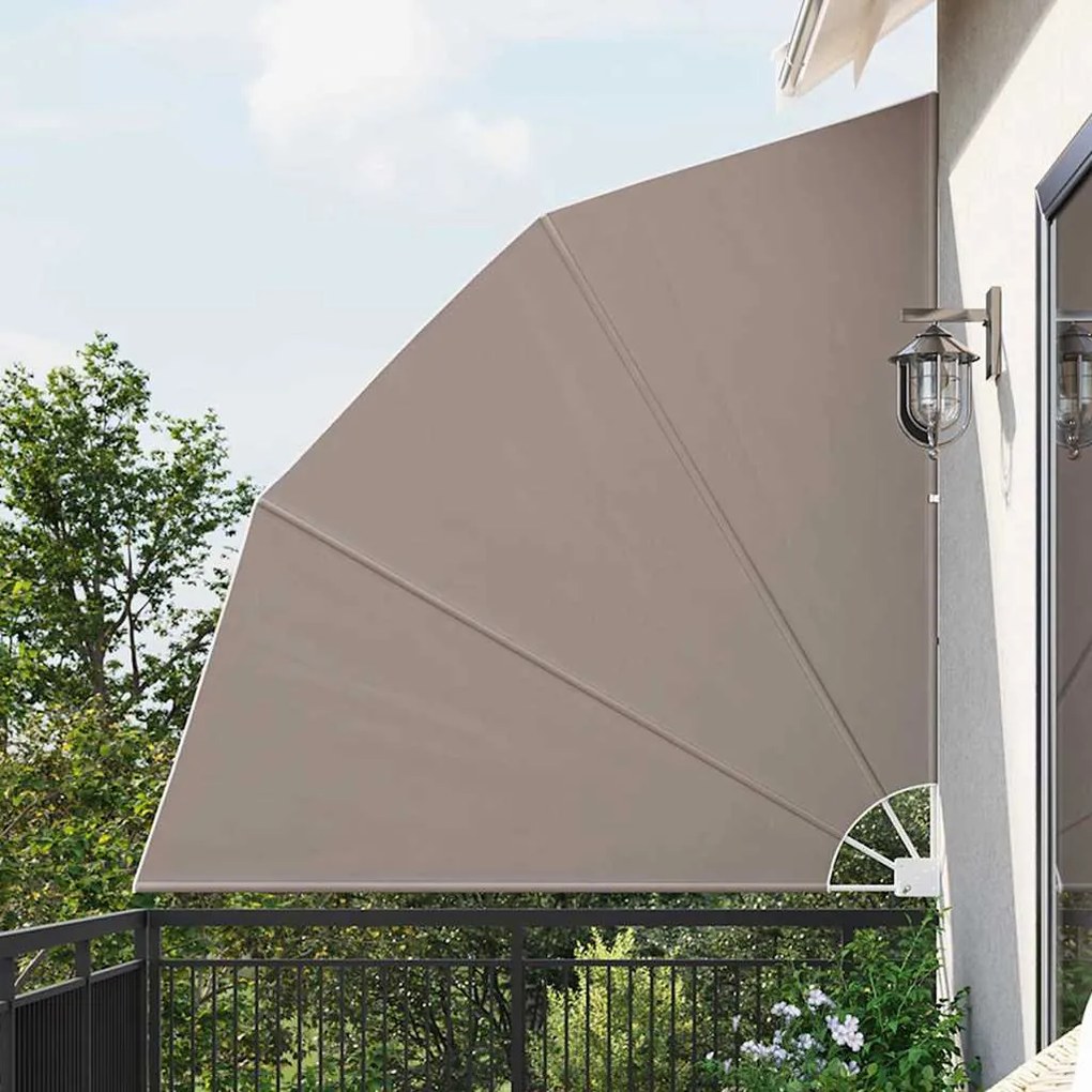 vidaXL Αδιάφανο σκίαστρο μπαλκονιού Taupe 210 x 210 cm Πολυεστέρας