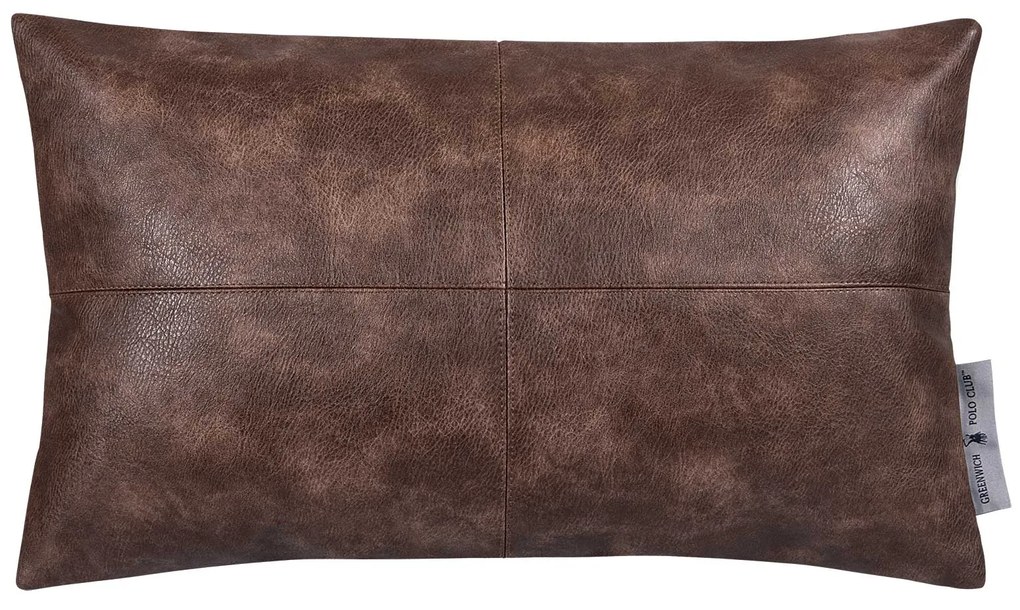 Διακοσμητικό Μαξιλάρι Faux Leather 30x50εκ. Essential 3984 Brown Greenwich Polo Club
