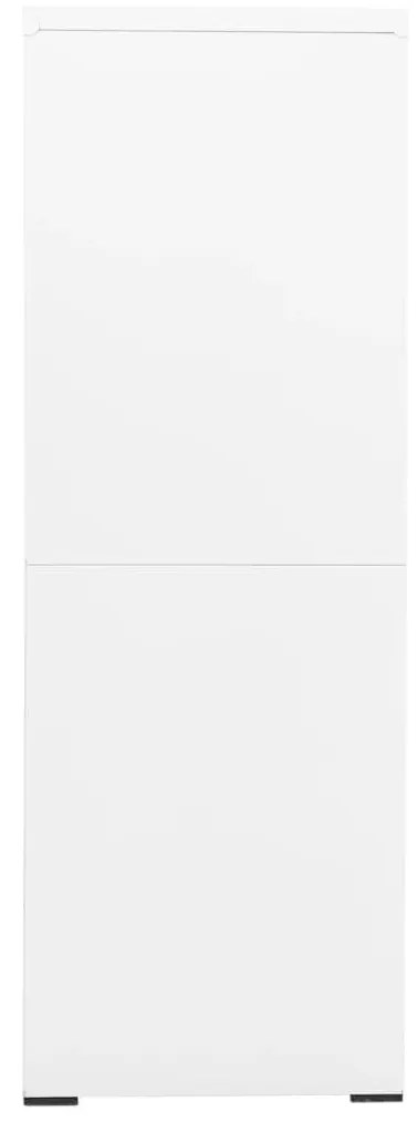Αρχειοθήκη Λευκή 90 x 46 x 134 εκ. από Ατσάλι - Λευκό