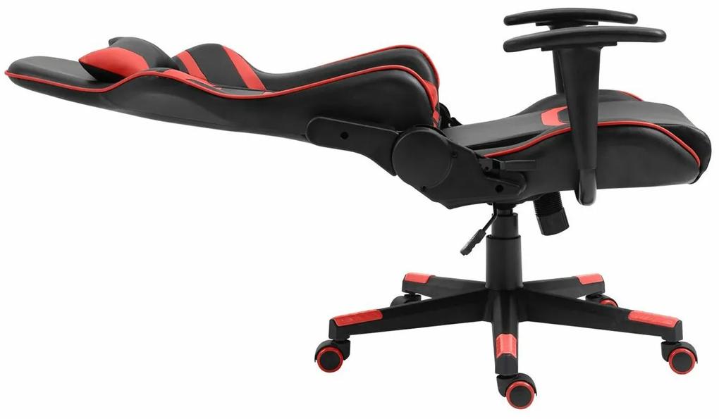 Καρέκλα gaming Mesa 410, Κόκκινο, Μαύρο, 125x69x67cm, 19 kg, Με μπράτσα, Με ρόδες, Μηχανισμός καρέκλας: Κλίση | Epipla1.gr