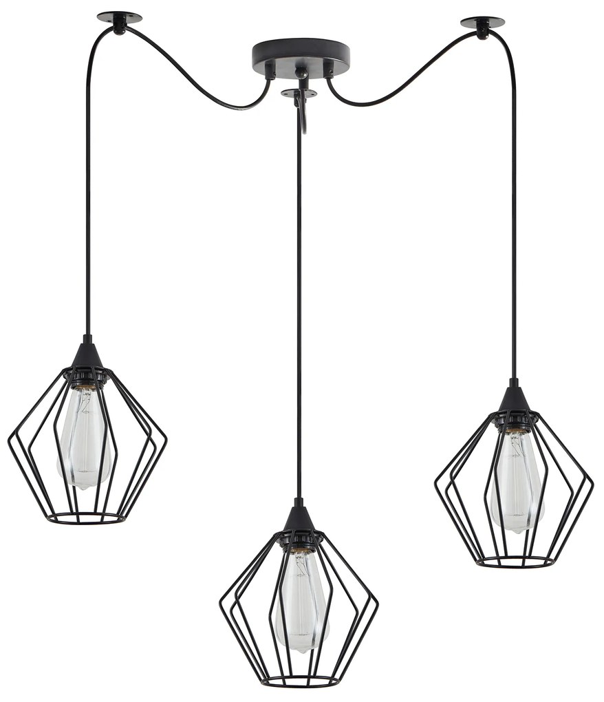 SE21-BL-B10-BL3-GR1 ADEPT PENDANT Black Metal Grid Pendant+