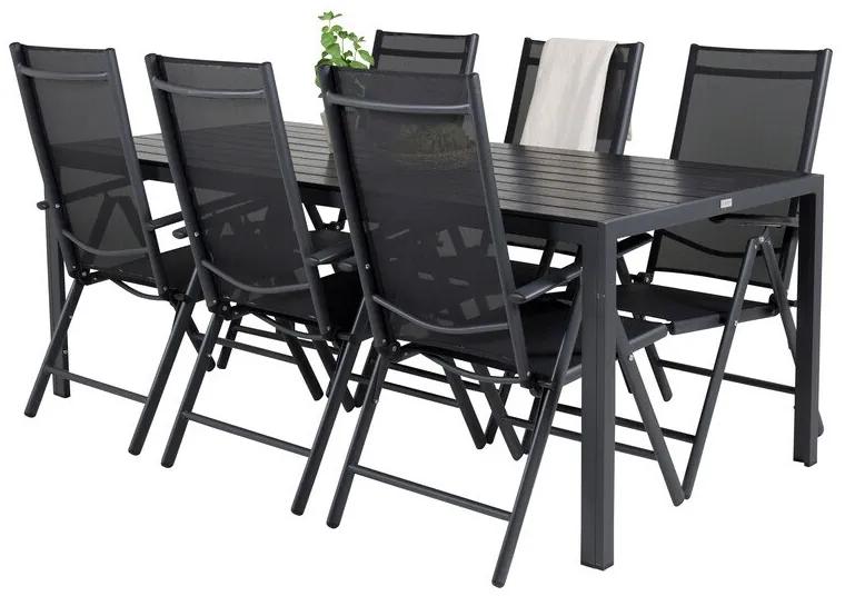 Σετ Τραπέζι και καρέκλες Dallas 3723, Polyξύλο, Μέταλλο, Ύφασμα | Epipla1.gr