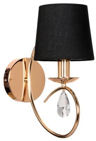 Απλίκα Φωτιστικό Τοίχου BASILICO Μαύρο TNK81490CG1W Aca-TNK81490CG1W-Μαύρο-Χρυσό TNK81490CG1W