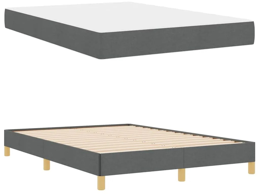 vidaXL Κρεβάτι με ελατήρια Ταμπά, Καφέ 140 x 200 cm