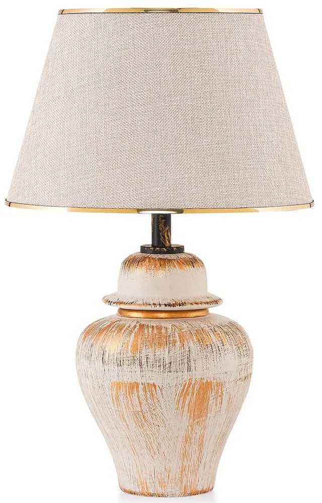 Φωτιστικό Επιτραπέζιο 687HMY2118 30x50cm E27 40W Cream-Gold Opviq