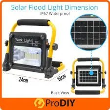 Προβολέας Εργασίας 50 watt + ηλιακό πάνελ