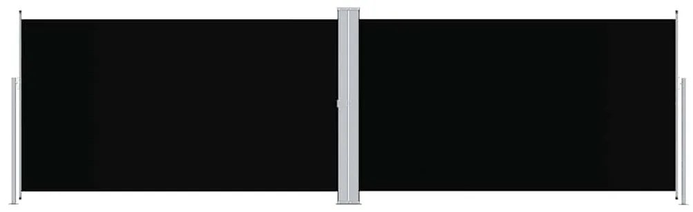 vidaXL Σκίαστρο Πλαϊνό Συρόμενο Μαύρο 180 x 600 εκ.