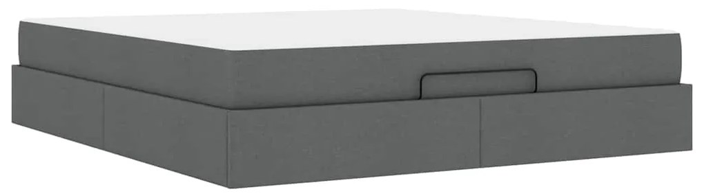 vidaXL Σκελετός Κρεβατιού Άλλο Σκούρο γκρι 180 x 200 cm ύφασμα