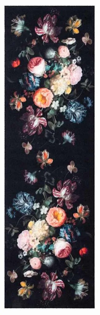 vidaXL Χαλί Κουζίνας Floral Λουλούδια 45 x 150 cm Βελούδο