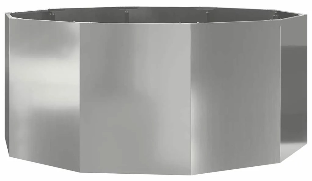 vidaXL Γλάστρα Ασημί 120 x 120 x 50 εκ Επικαλυμμένος Χάλυβας