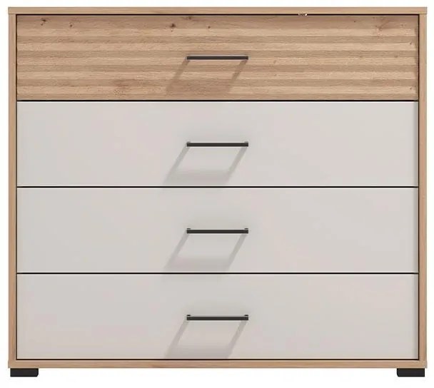 Κομότα - Συρταριέρα Modena  4F Artisan Oak - Cashmere 93x40x82 εκ. 93x40x82 εκ.