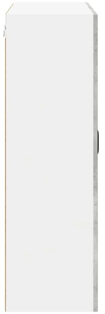 vidaXL Κρεμαστό ντουλάπι κουζίνας Σκυρόδεμα Γκρι 80 x 31 x 100 εκ.