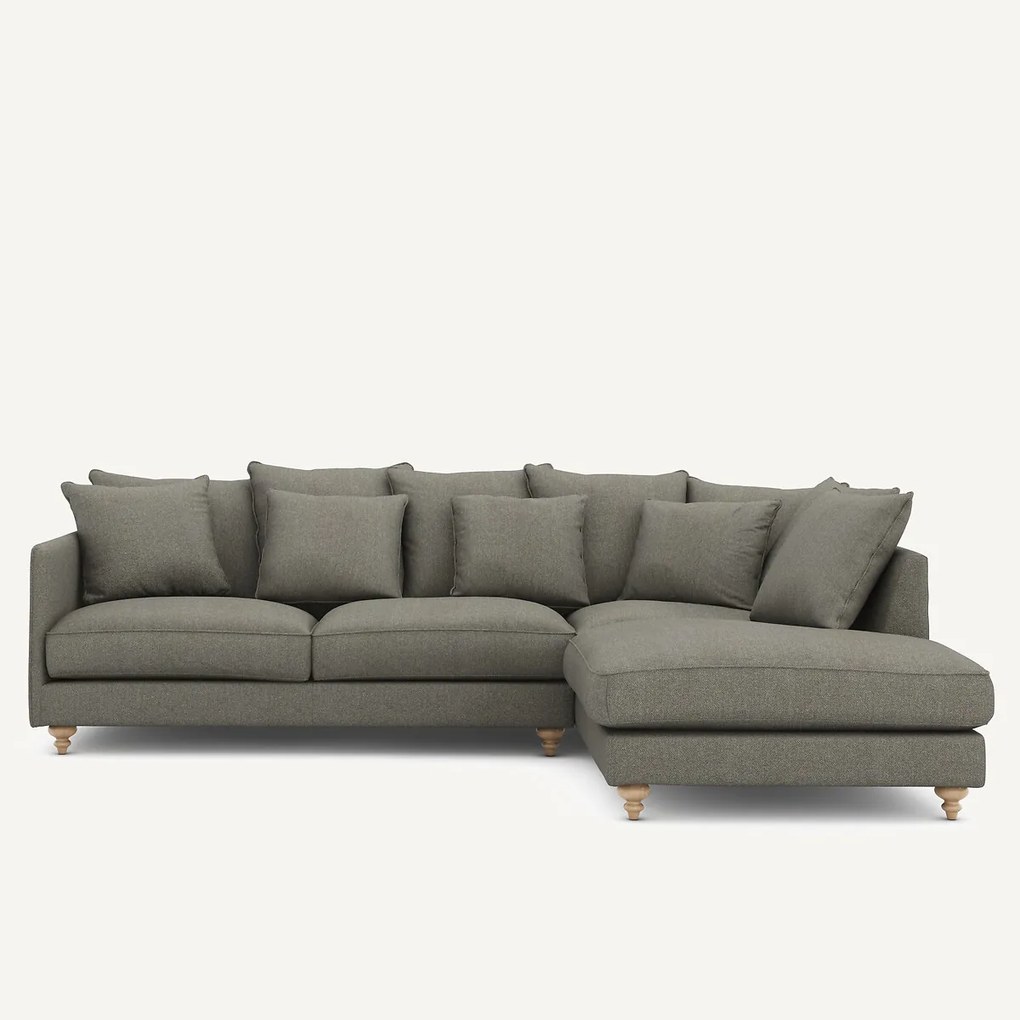 Γωνιακός καναπές-κρεβάτι με ύφασμα τύπου τουΐντ, Lazare