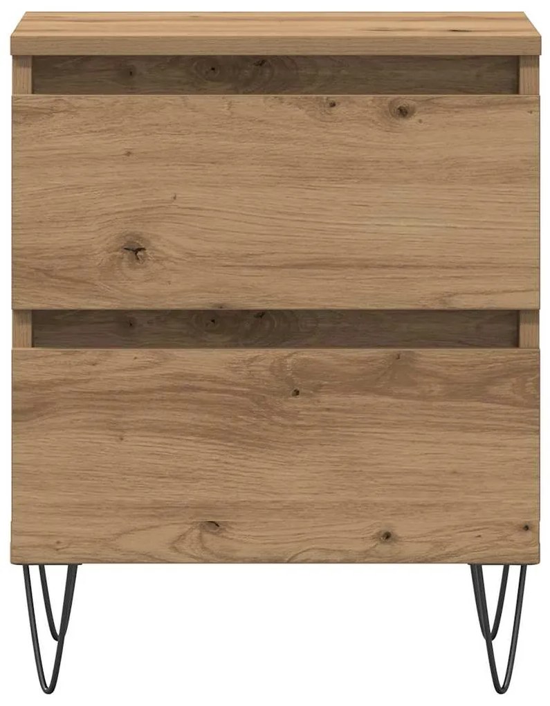 vidaXL Κομοδίνο 2 pcs artisan δρυς 40 x 35 x 50 εκ. Επεξεργασμένο ξύλο