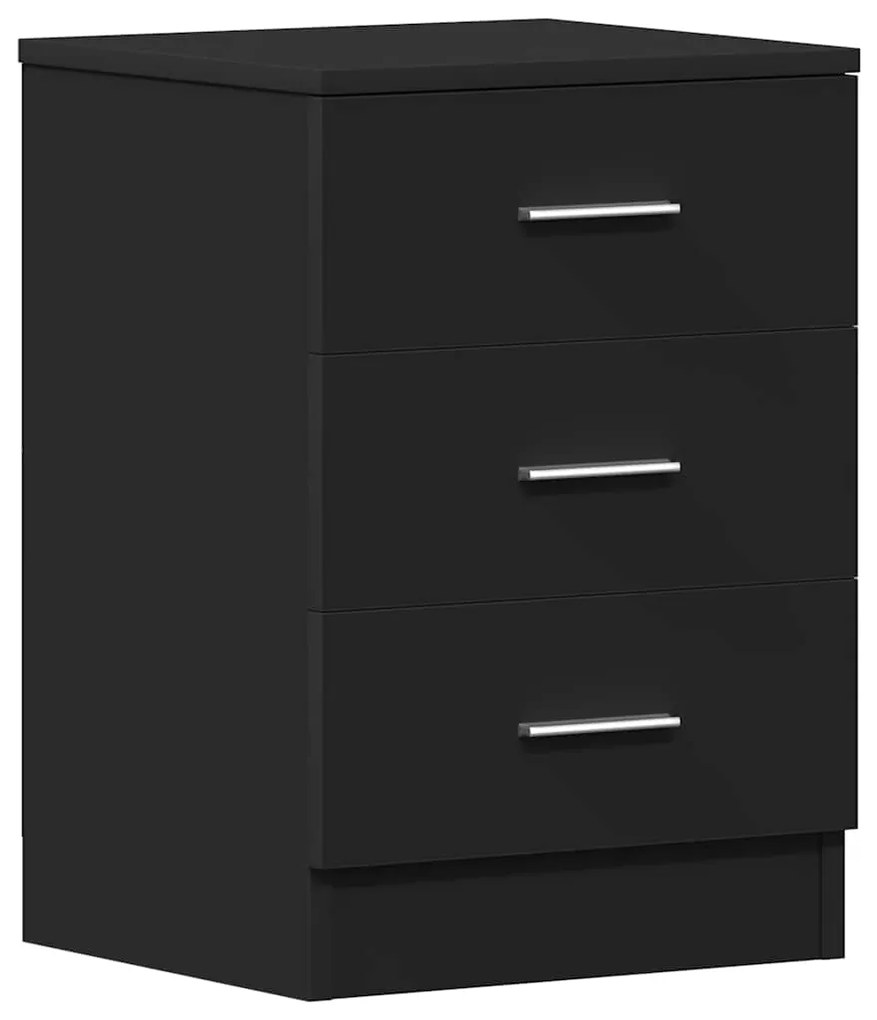 vidaXL Κομοδίνο Μαύρο 38 x 35 x 56 εκ. από Μοριοσανίδα